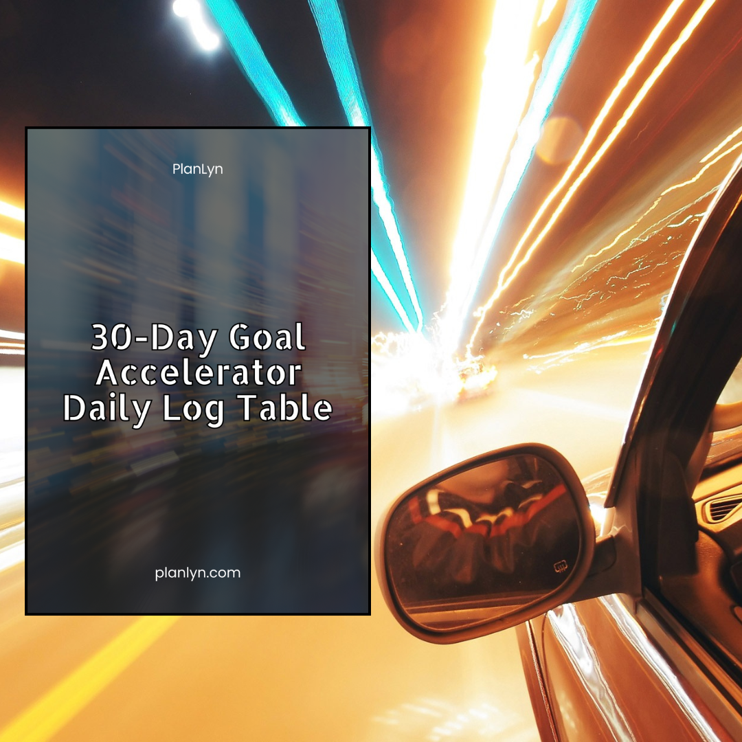 The 30-Day Goal Accelerator Digital Planner: Project & Productivity Tracker + FREE Weekly Planner