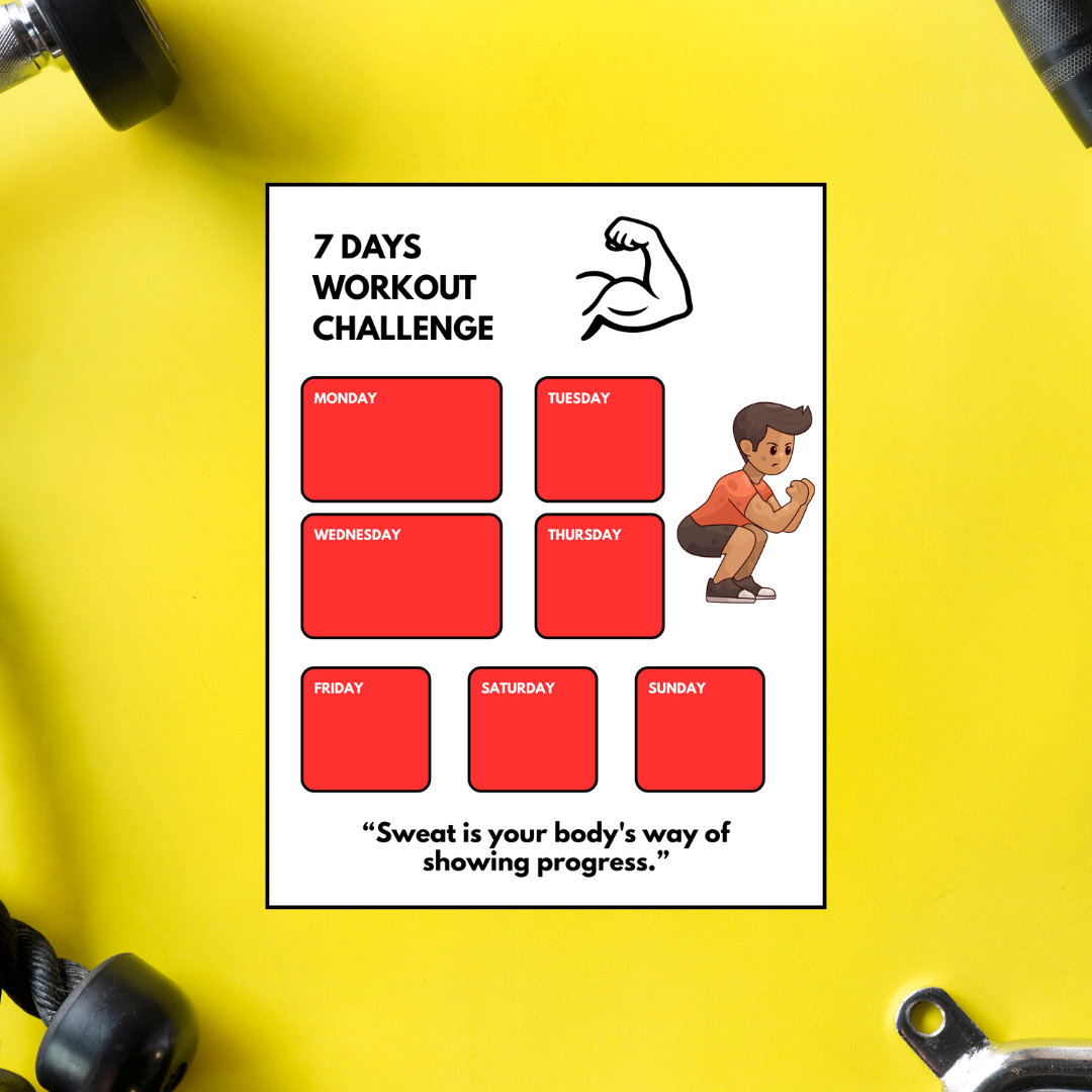 The 7-Day No-Equipment Home Workout Challenge: Your Quick Start Fitness Plan + Free Weekly Planner
