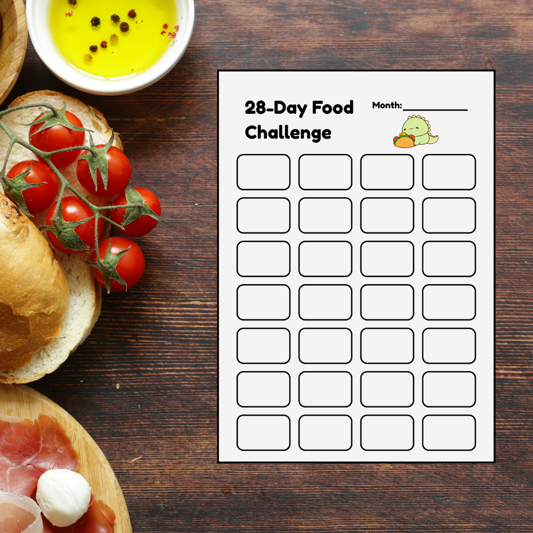 The 28-Day Fun Food Challenge: Explore New Tastes & Recipes + Free Weekly Planner